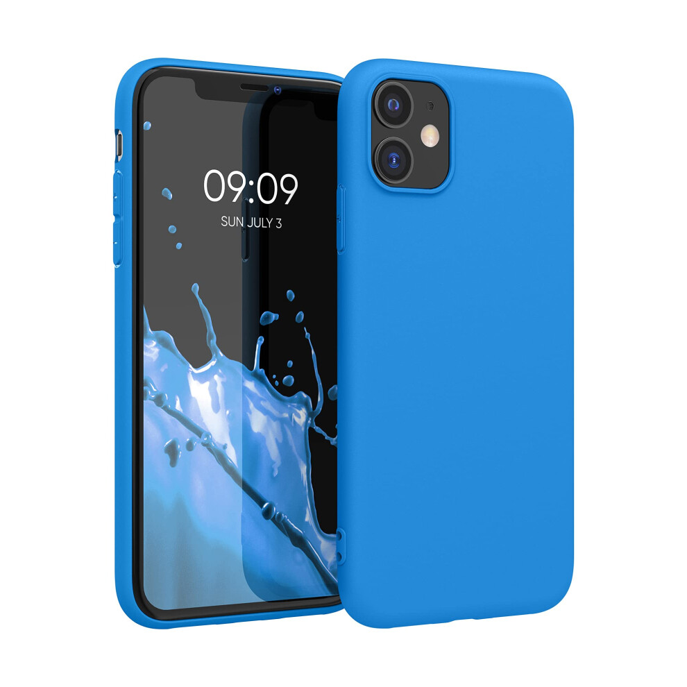 Kwmobile Case Compatible With Apple Iphone 11 Case - Soft Slim Protective Tpu Silicone Cover - Radiant Blue 4063004346495