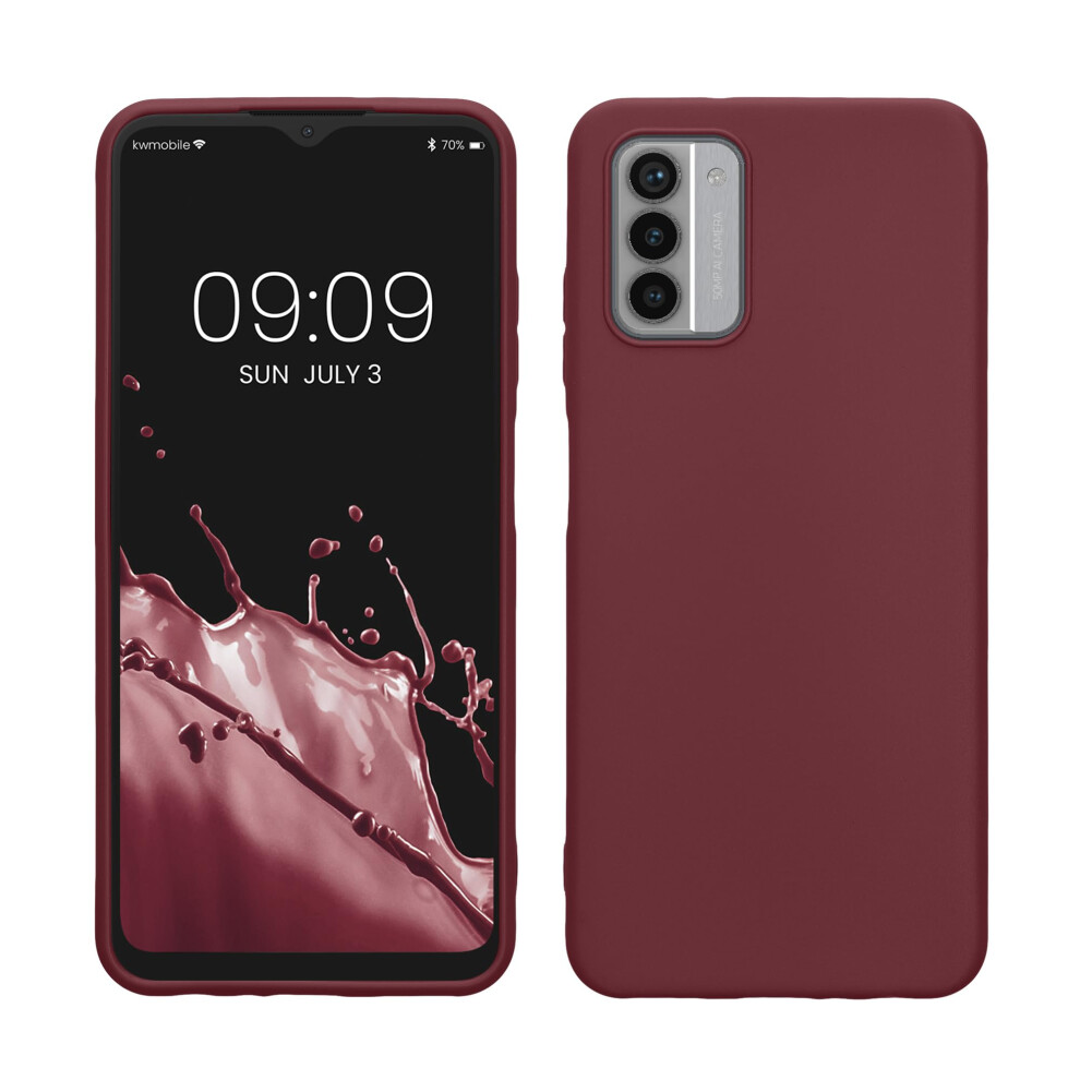 Kwmobile Case Compatible With Nokia G42 5G Case - Soft Slim Protective Tpu Silicone Cover - Violet Bordeaux 4067668059371