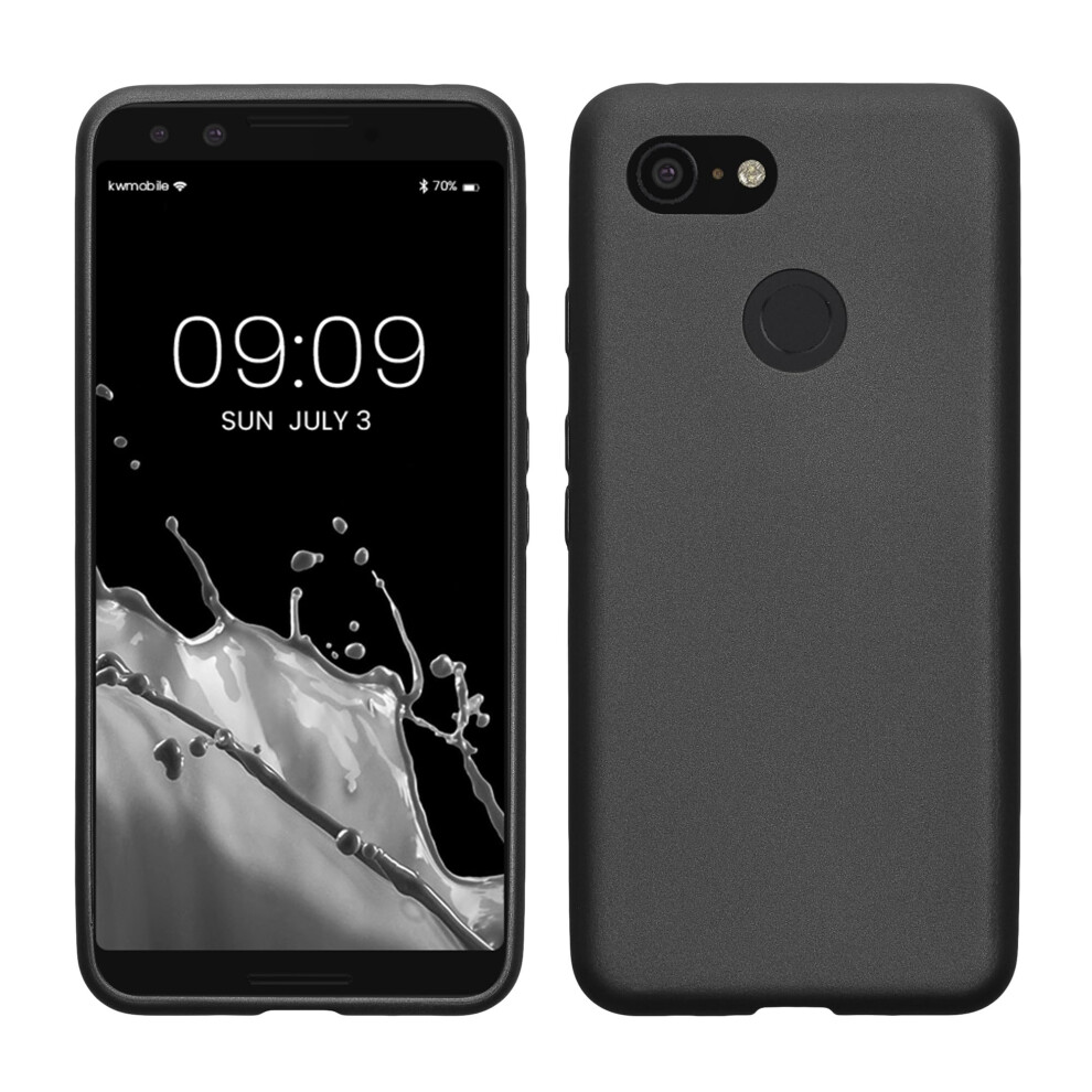 Kwmobile Case Compatible With Google Pixel 3 Case - Soft Slim Metallic Tpu Silicone Cover - Metallic Grey 4067668064245