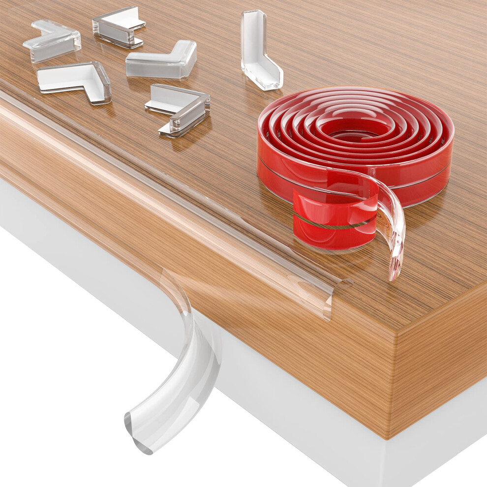 Corner Protectors Baby Proofing 9.9Ft(3M) With 4 Corners,Corner Protector,Furniture Corner Guard & Edge Safety Bumpers, Soft Edge Protectors With Shiisewe