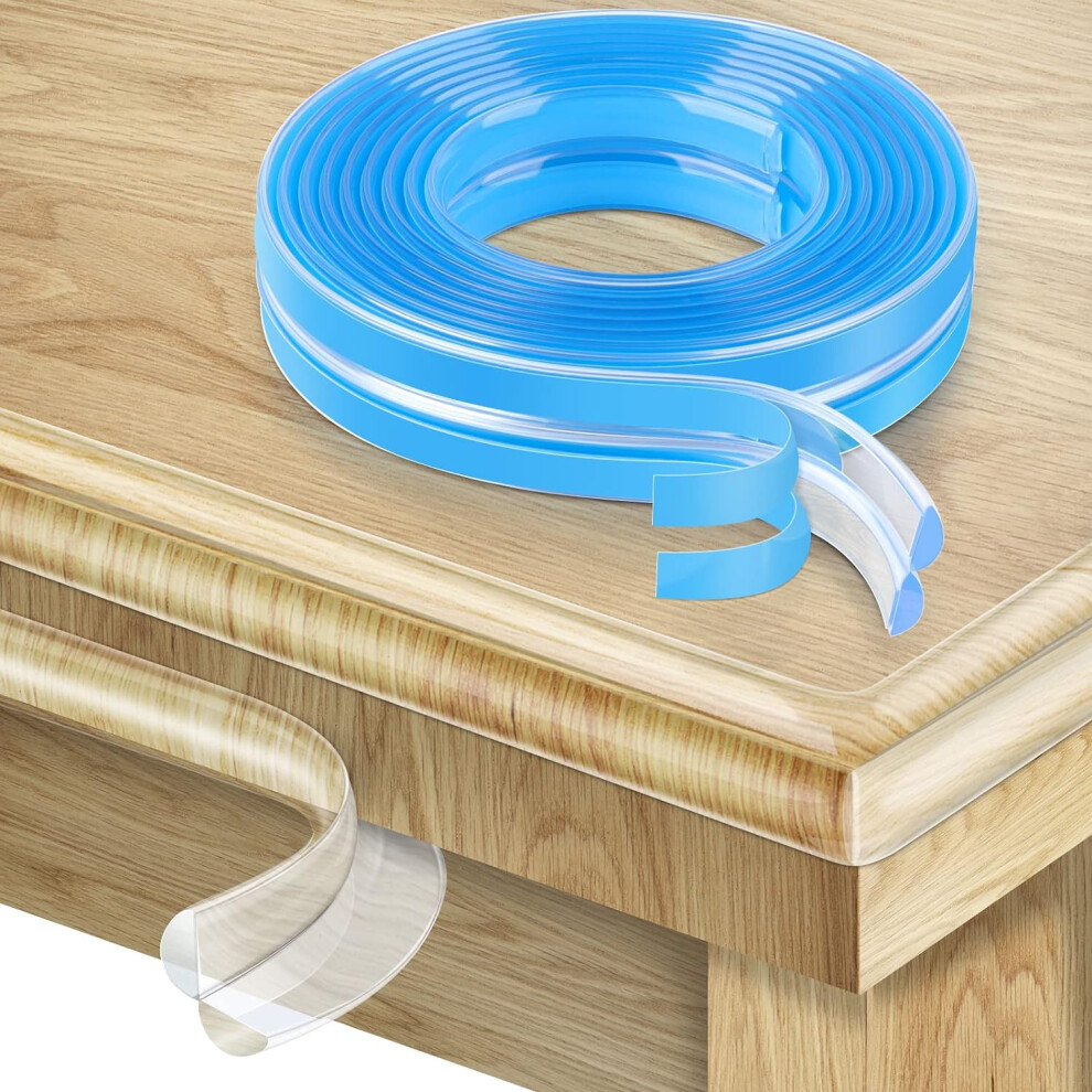 Corner Protector Baby Proofing,Clear Corner Protectors,Furniture Corner Guard & Edge Safety Bumpers, 16.4(5M) Soft Edge Protector With Upgraded Homrealm