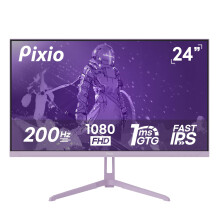 Pixio PX248 Wave Purple 24 inch 200Hz Refresh Rate FHD 1080p Resolution Fast IPS Panel 1ms GTG Response Time Built-in Speakers Gaming Monitor with
