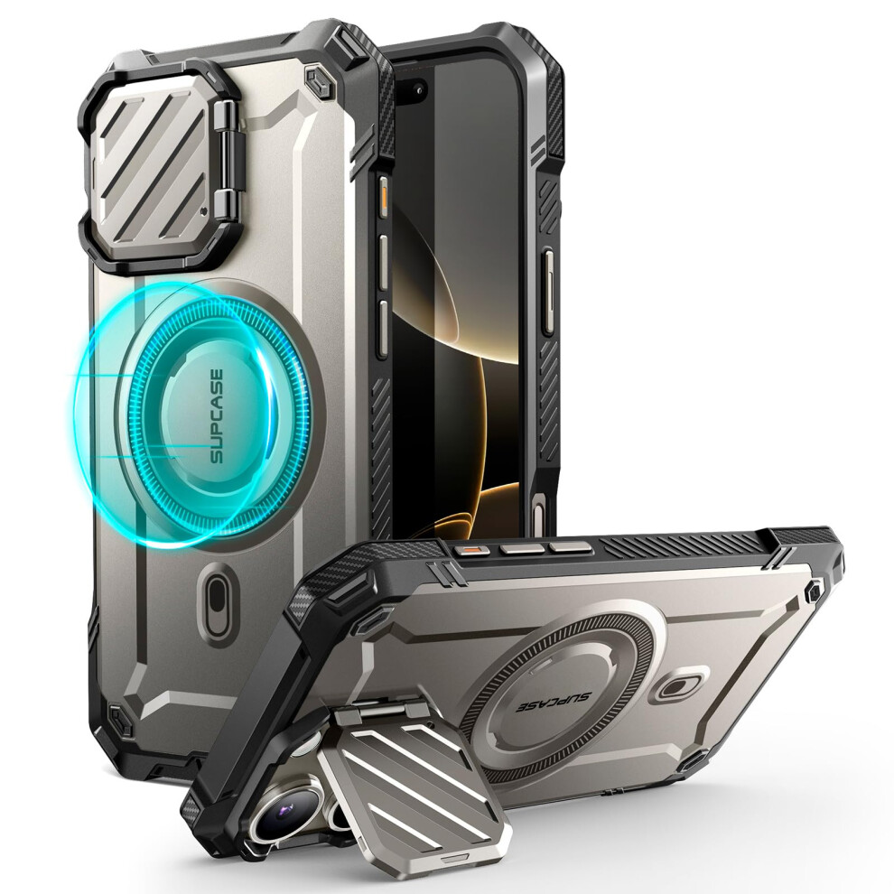 Photos - Case SUPCASE for iPhone 16 Pro  6.3''  with Camera Cover Stand (UBMag XT),  [Built-in Kickstand]  2024[Compatible with MagSafe]