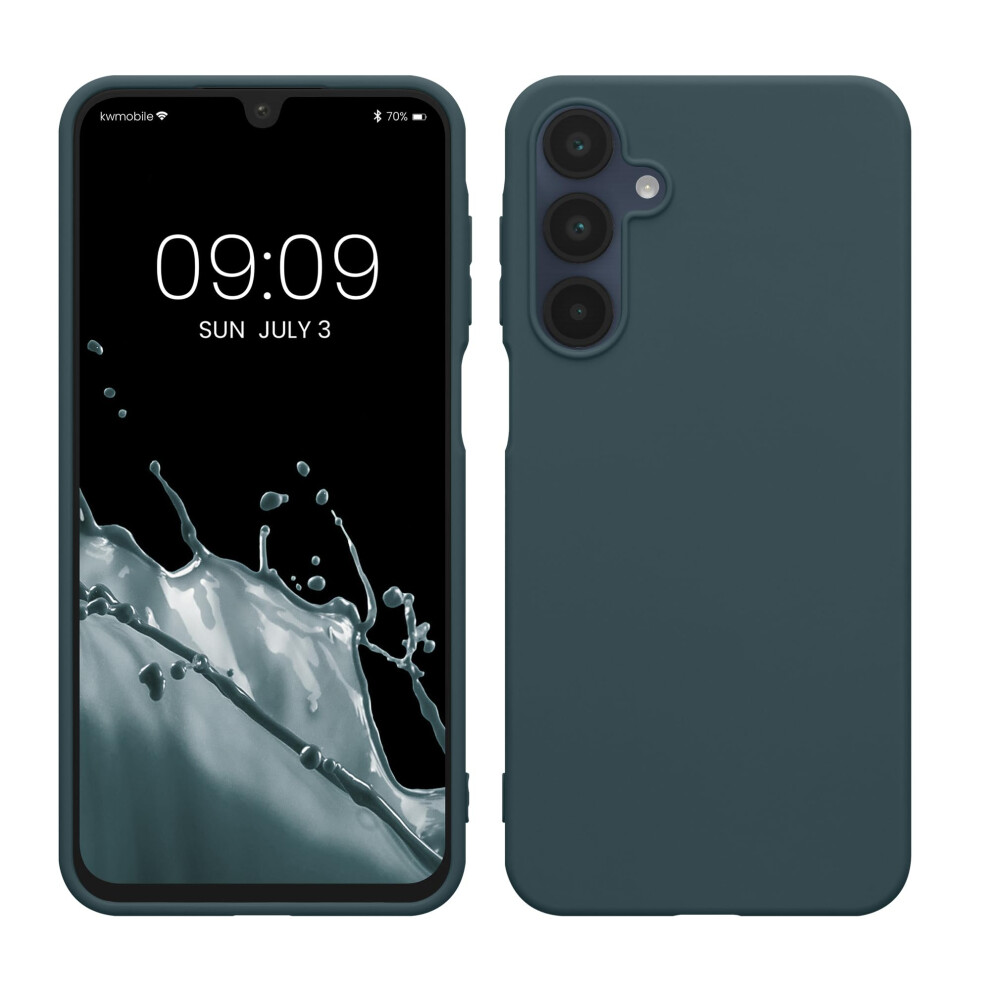 Kwmobile Case Compatible With Samsung Galaxy A16 5G Case - Soft Slim Protective Tpu Silicone Cover - Slate Dark 4067668146743