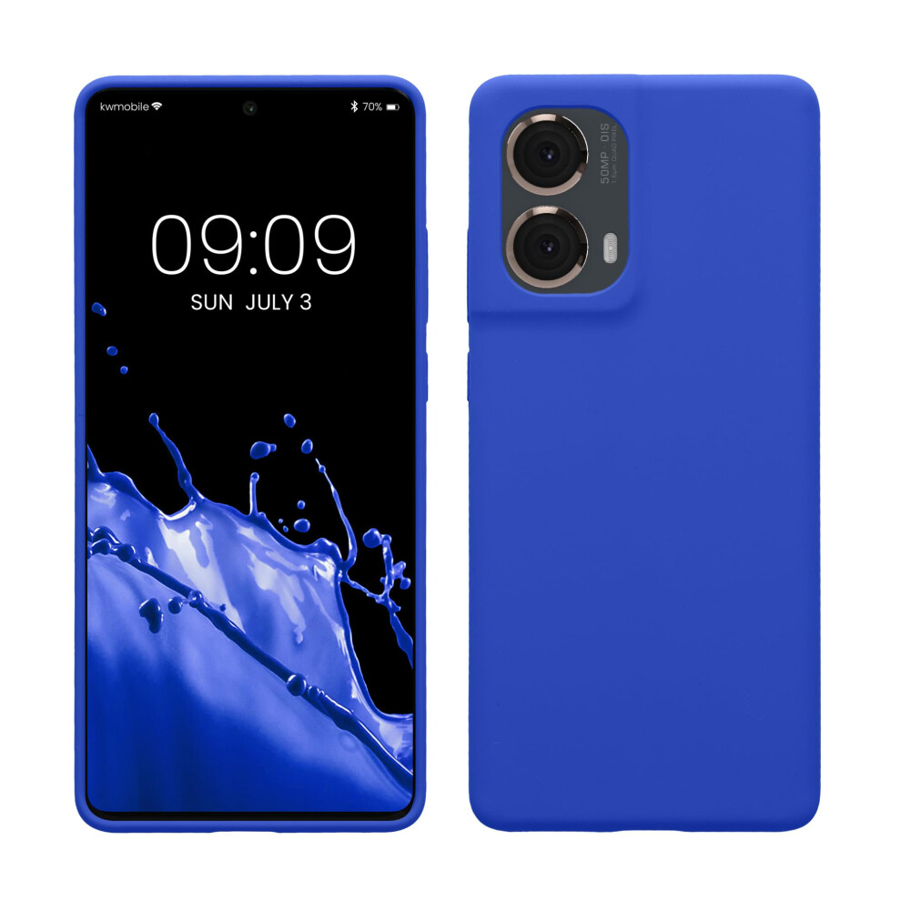 Kwmobile Case Compatible With Motorola Moto G85 5G Case - Tpu Silicone Phone Cover With Soft Finish - Baltic Blue 4067668176269
