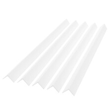 Homesmart White 1 Metre UPVC Plastic Rigid Angle Corner Trim 10 x 10mm, 90 Degree Right Angle Profile, Durable Weatherproof uPVC Moulding for Wall