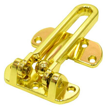 Door Guard Security Restrictor Brass Steel 105mm