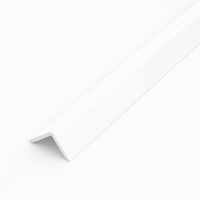 Homesmart White 1 Metre UPVC Plastic Rigid Angle Corner Trim 10 x 10mm, 90 Degree Right Angle Profile, Durable Weatherproof uPVC Moulding for Wall