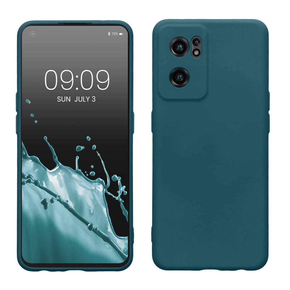 Kwmobile Case Compatible With Oneplus Nord Ce 2 5G Case - Protective Slim Tpu Cover With Soft Matte Finish - Teal Matte Blue 4255620319353