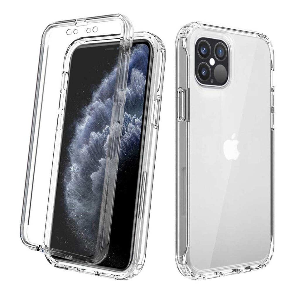 Apple Iphone 11 Pro 5.8" Case, Iphone 11 Pro Front And Back Case, Transparent Clear Fully Protection Pc Hard Soft Cover Bumper Shockproof For Iphone 5055704085414