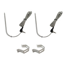 2025 Waterproof Pellet Grill Temperature Probe with Adjustable Clip for Camp Chef DLX, Stainless Steel BBQ Sensor