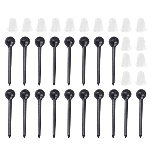 3Sets Schwarze Plastik Ohr Stecker Ohrring Zubehör Schutz