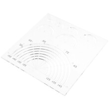 2Stk Acryl Halbkreis Quiltlineal Transparent Handwerk Vorlage