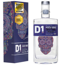D1 London Spirits Vodka 70cl in Gift Box 40% ABV ? World Awards 2025 Gold Winner ? Smooth, Creamy Premium Vodka Gift Set for Women & Men