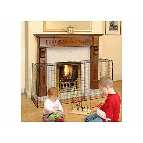 Fireside Extending Nursery Child Safety Fireguard - Black
