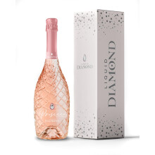 Liquid Diamond Prosecco DOC Ros? 75cl in Gift Box| Award Winning Premium Italian Sparkling Ros? Prosecco from Veneto | 11% ABV | Vegan Friendly