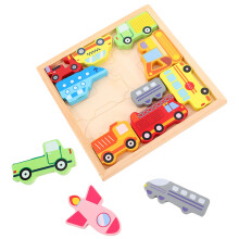 3 Ensembles De Jeux D'Appariement En Bois, Éducatif Véhicules