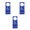 3Pièces Plaques Handicap PVC Fauteuil Roulant 10