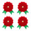 4Ensembles Kit DIY Broches Fleurs Enfants Tissu Non 4