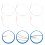 6Ensembles Kit Cordes Erhu Résistantes Accessoires Multicolores 8