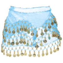 Buikdanser Heupdoek Met Metalen Tailleketting Vrouwen