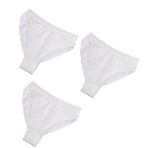 3St Wit Katoenen Ballet Slipje Taille Elastisch