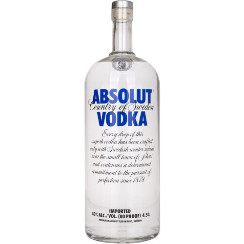 Absolut Vodka 4.5L (40% Vol.)