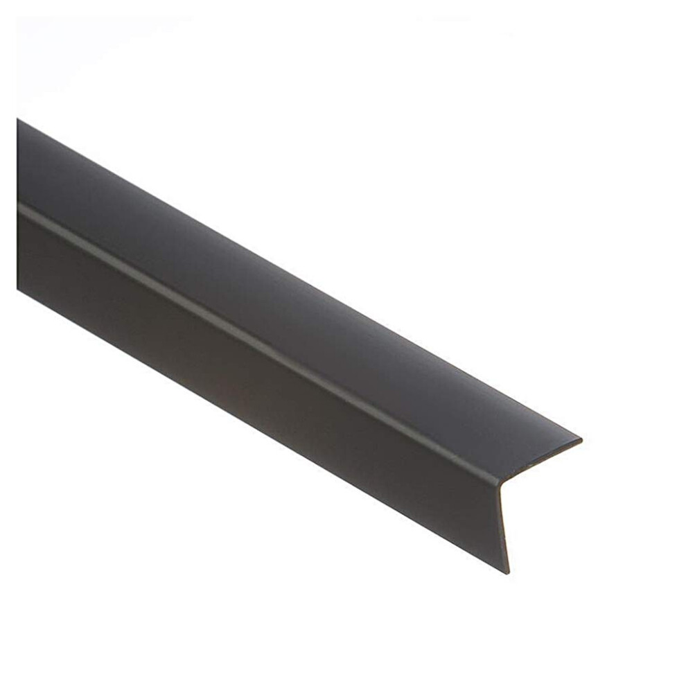 5 X Plastic Pvc Corner 90 Degree 2.5 Meters Angle Wall Corner Guard Edge Protector (25Mm X 25Mm X 2.5M) Black Tmw Profiles