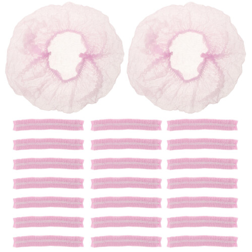 100Pièces Filets À Cheveux Jetables En Non- Rose Confortables