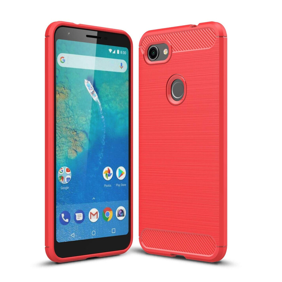 Cruzerlite Google Pixel 3A Xl Case, Carbon Fiber Texture Design & Leather Texture Design Back Cover Anti-Scratch Shock Absorption Case For Google 8435316473354