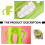2Pièces Couvre Silicone Vert Protection Douceur Antidérapante 5