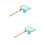 2Pièces Filet De Multi Couleurs Portable Manche Bois Burr 8