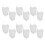 24Pièces Fausses Barbes Blanches Polyester Pour Fête Costume 2