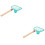 2Pièces Filet De Multi Couleurs Portable Manche Bois Burr 7