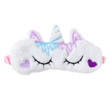 3Pièces Cache-Yeux Licorne Amour En Fleece Lavable Pour