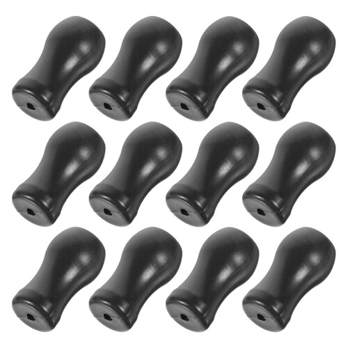 48Pièces Pompons Cordon Store PVC Noir Accessoires Faciles À Installer