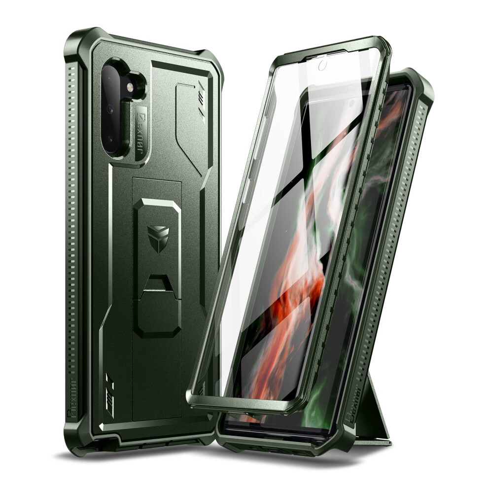 Dexnor For Samsung Note 10 Case, [Built In Screen Protector And Kickstand] Heavy Duty Military Grade Protection Shockproof Protective Cover For 6972291196189