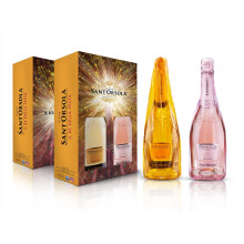 Sant'Orsola Prosecco D.O.C. Extra Dry Millesimato + Prosecco D.O.C. Ros? Sparkling Italian Wine in Gift Pack - Luxury Sparkling Wine - Gifts for Women