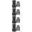 48Pièces Pompons Cordon Store PVC Noir Accessoires Faciles À Installer 9