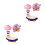 2Pièces Jouets Bébé Plastique Violet À Vent Pour Chaise Haute 9