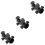 3Pièces Base Parasol Fer Noir Fixation Facile Pour Jardin 4