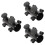 3Pièces Base Parasol Fer Noir Fixation Facile Pour Jardin 5