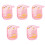 5Pièces Accessoires Bain Éponge Rose Compacte Facile À 5