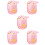 5Pièces Accessoires Bain Éponge Rose Compacte Facile À 10