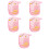 5Pièces Accessoires Bain Éponge Rose Compacte Facile À 9