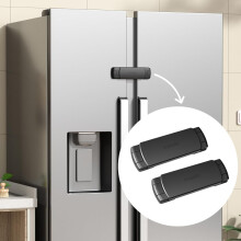 EUDEMON Latest French Fridge Lock French Door Refrigerator/Freezer Lock Apply to Max 3.54"(90mm) Two Door Gap Distance for Kids & Babies,Easy to