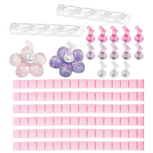 3Ensembles Porte Ongles Rose Pour EntraĂźnement Et Exposition