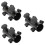 3Pièces Base Parasol Fer Noir Fixation Facile Pour Jardin 6