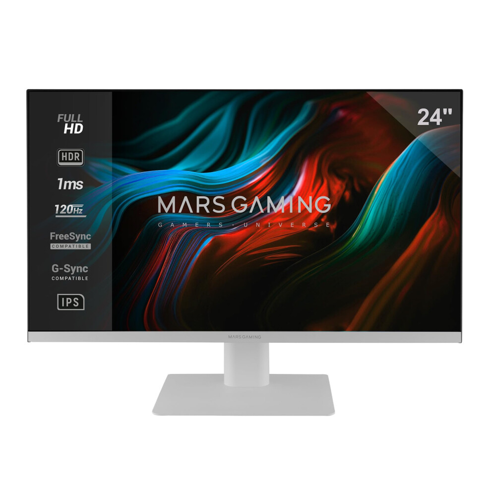 Mars Gaming Ecran 24" MV-24 Full HD 120Hz (Blanc) (1920 x 1080 Pixel, 24"), Monitor, Weiss - Bild 4