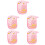 5Pièces Accessoires Bain Éponge Rose Compacte Facile À 8